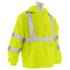 Erb Safety Windbreaker, Pongee, Pullover, Class 3, W450, Hi-Viz Lime, 3XL 61759